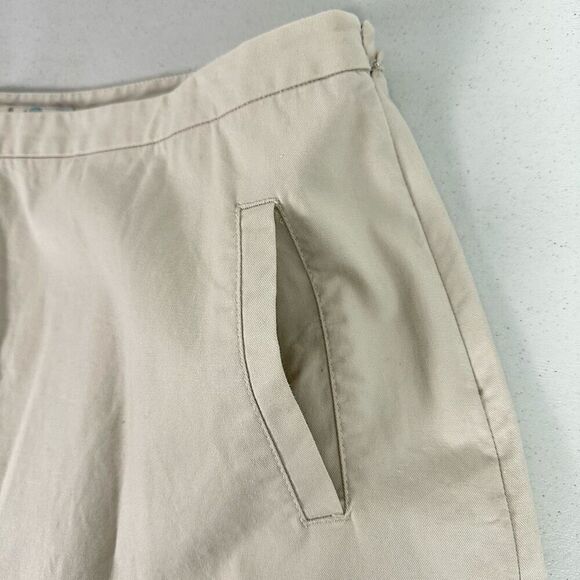 Boden 12S Chino Side Zip Khaki Skirt front pockets - Picture 5 of 6